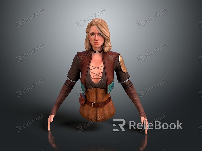 Lady Soldier Female Detective Female Hit Warrior Samurai Soldier Detective Agent Hit model