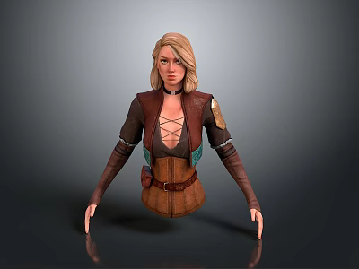 Lady Soldier Female Detective Female Hit Warrior Samurai Soldier Detective Agent Hit 3d model