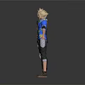 Two Men as 3D Character Models Wearing Different Outfits in Black and Blue