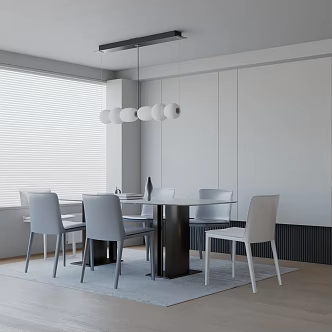 Modern table combination 3d model