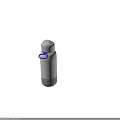 Portable Gray Water Bottle With Blue Lid And Handle For Daily Use