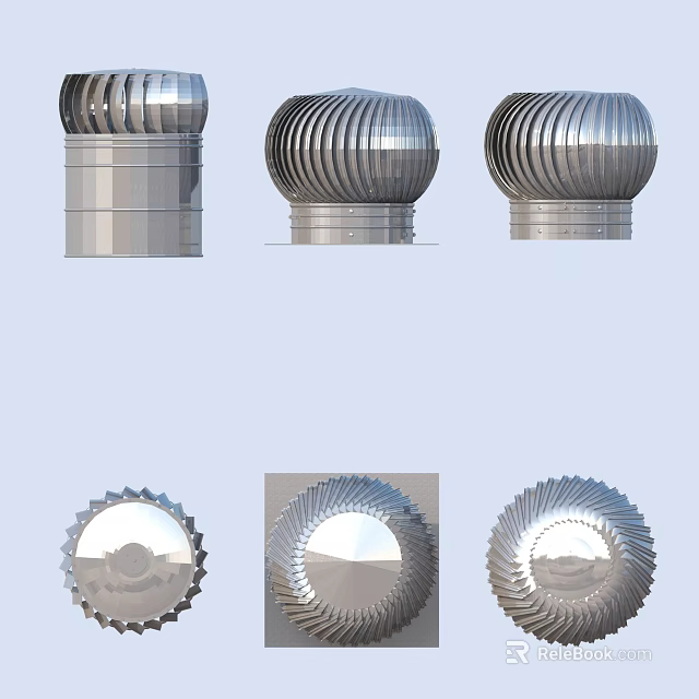 Practical Stainless Steel Kitchen Ventilation Hoods For Household Use With Different Designs 3d model 