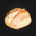 Freshly Baked Artisan Bread With Crusty Golden Brown Exterior And Soft Interior