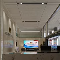 Government Service Hall Interior With Modern Design Reception Desk And Bright Waiting Area