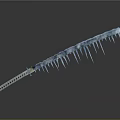 Frost Encrusted Ice Sword With Icicle Edges And Ornate Crystal Hilt