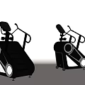 Modern Black Stair Climber And Elliptical Trainer Fitness Exercise Equipment For Home Gym Workout