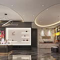 Modern Tobacco And Alcohol Store Interior With Display Shelves And Wine Products