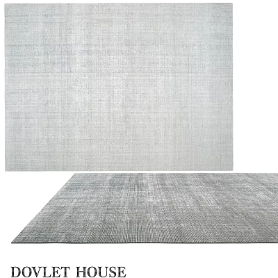 Light Gray Square Rug With Woven Textured Design For Modern Interior Spaces 3d model