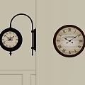 Vintage Leonardo Wall Clocks With Roman Numeral Dials And Black Frame