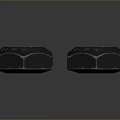 Chrome Plated Hexagonal Metal Nuts With Shiny Reflective Surface On Black Background