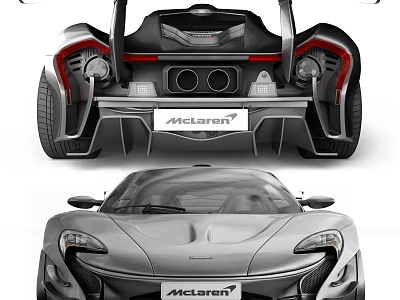 Sleek McLaren Sports Car Exterior Design With Front And Rear Views 3d model