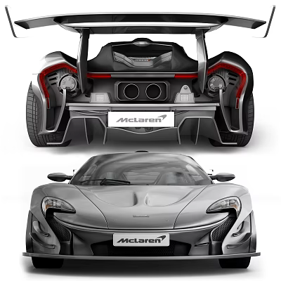Sleek McLaren Sports Car Exterior Design With Front And Rear Views 3d model