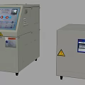 Industrial Temperature Control Equipment With Digital Panel Safety Labels And Heating Units