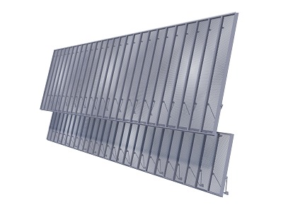 Building curtain wall component metal grid 3d model