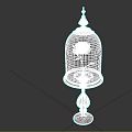 Elegant Glass Dome Display with Pink Rose and Decorative Pedestal Base