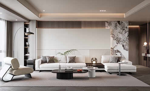 modern living room 3d model