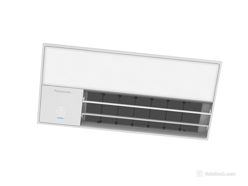 Modern Wall Mounted Air Conditioner Fan Featuring White Design And Efficient Cooling Function 3d model 