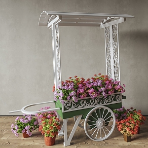 French Flower Frame Flower Shop Flower Stand Plant Potted Plant Decoration Pastoral Flower Stand Ornaments European Style Flower Stand 3d model