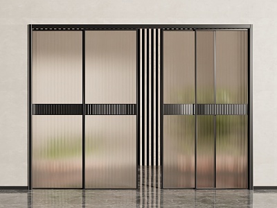 Glass swing door 3d model