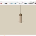 Modern Pendant Light With Metal Frame And Glass Shade Hanging In Gray Room