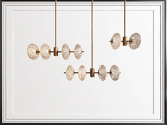 Light Luxury Multi-Head Chandelier 3d model