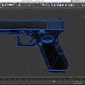 Glock 17 Black Pistol Featuring Grip Slide And Made In Austria Design