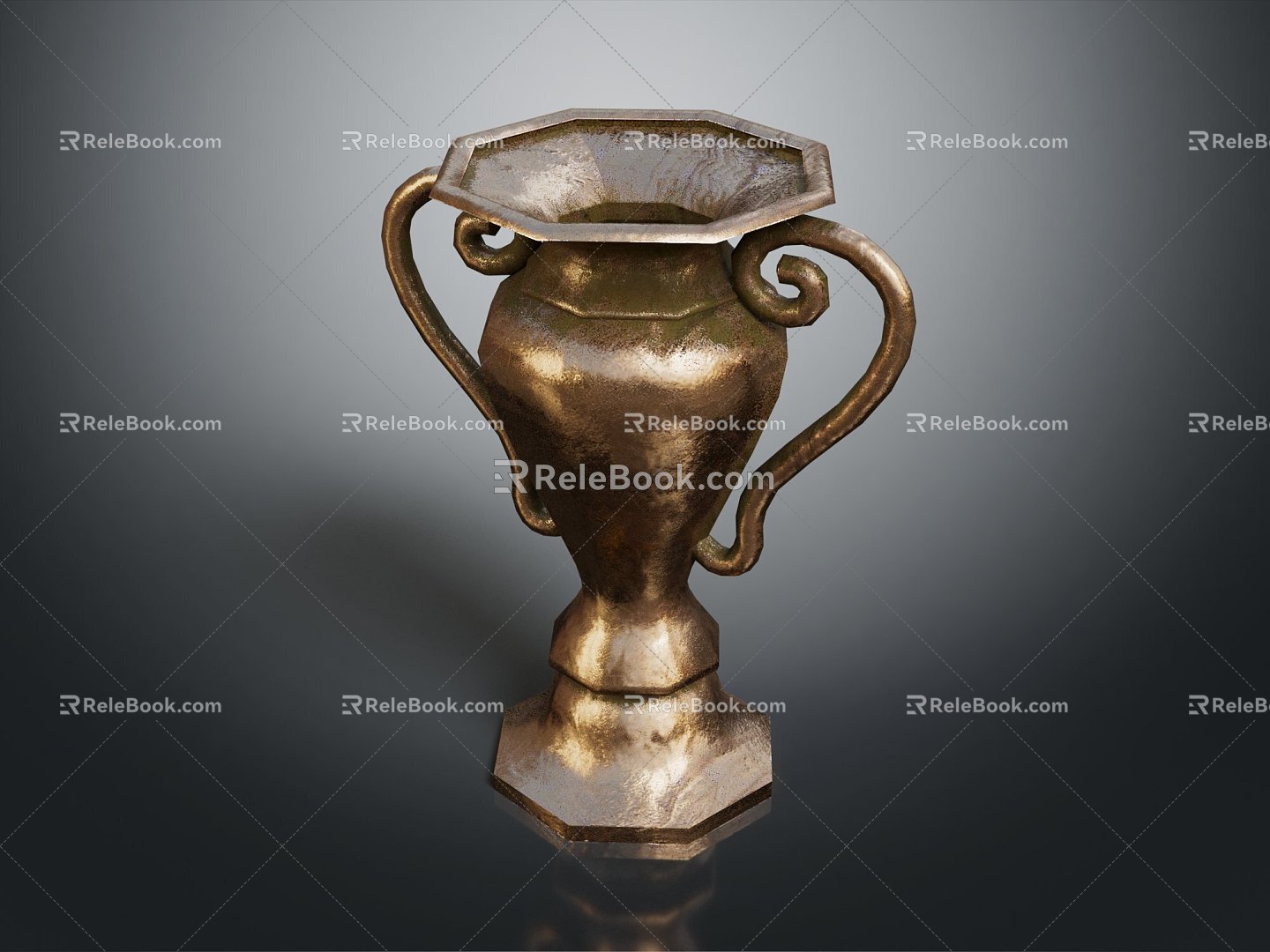 Modern Vase Metal Vase Brass Vase Ornaments model