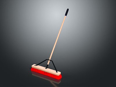 Broom, broom, broom, mop bucket, sweeping utensils, sweeping supplies, cleaning utensils, hygiene 3d model