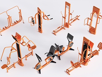 Fitness Equipment Outdoor Fitness Facilities Park Interactive Facilities Fitness Facilities 3d model