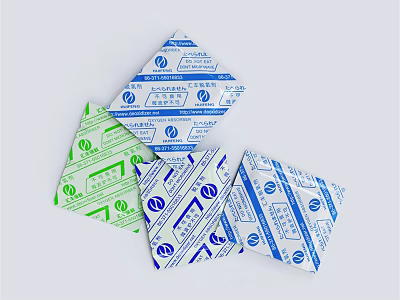 Sterile Medical Dressings In Blue Green Rhombus Packaging For First Aid Use 3d model
