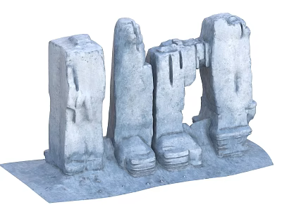 Artificial Rockery Stones With Natural Texture For Garden Landscape Design 3d model