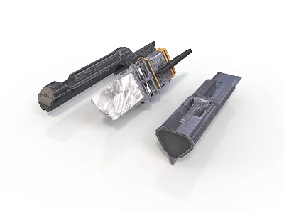 Engineering Industrial Mechanical Components With Metal Structures And Connector Parts 3d model