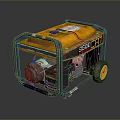 Portable SEBO CRAFT Gasoline Generator With Orange Black Design And Wheels