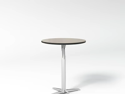 Modern Round Top Side Table With Sturdy Metal Base And Sleek Design 3d model