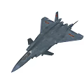 Modern Fighter Jet Flying with Numbered 2021 in Blue Sky and White Clouds