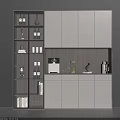 Modern Wine Cabinet Design With Glass Shelves LED Lighting Wine Bottles And Glasses