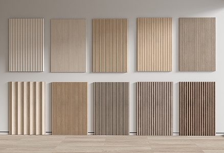 Modern wall panel wood veneer wall panel wall panel wall panel wall panel wood board 3d model