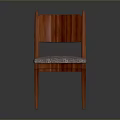 Classic Single Chair with Wooden Frame and Patterned Upholstered Seat Design