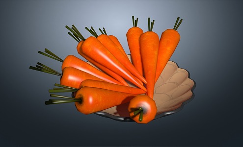 carrot ganxunsai ginseng vegetables 3d model