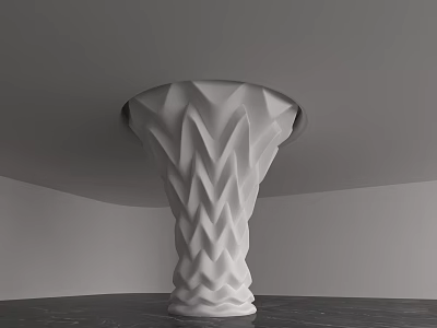 Modern Geometric Column Design For Contemporary Interior With Intricate Textured Patterns 3d model