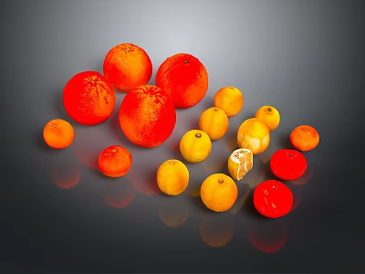 Modern Orange Fruit Cantonese 3d model