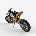 Orange Building Blocks Motorcycle With Number Six And Mechanical Details