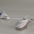 Two Detailed Helicopter Models Displayed On Circular Platform With White Lines
