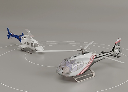 modern helicopter 3d model