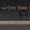 Traditional Handcrafted Weapons Sword And Bow With Intricate Carved Patterns And Wooden Handles