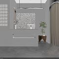 Modern Clothing Store Open Space With Sofa Green Plants Shelves And Decorative Ornaments