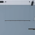 Modern Black Linear Pendant Lights Stylish Design for Contemporary Interior Spaces 3d model