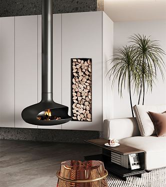 Modern Fireplace 3d model