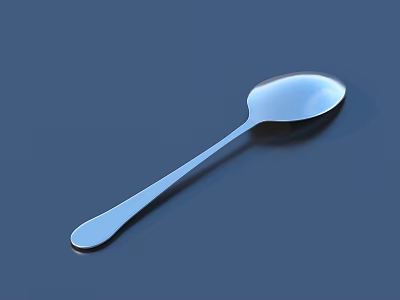 Stainless Steel Spoon Tableware Set With Modern Design For Dining Use 3d model