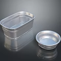 Practical Aluminum Household Storage Containers Rectangular And Round For Kitchen Use